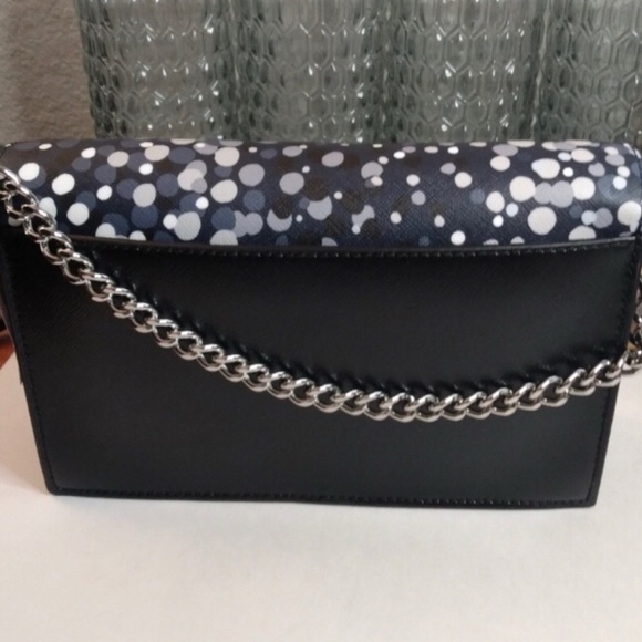 Kate Spade Cameron Convertible Crossbody Black with Multi-Colored Dots - Picture 3 of 8